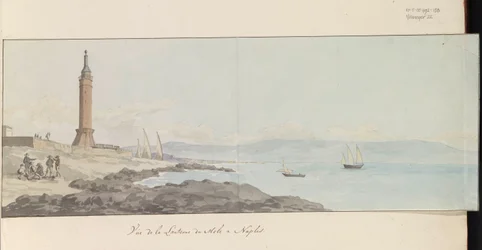 Ansicht des Leuchtturms am Hafen von Neapel (Voyage en Italie, en Sicile et à Malte - 1778)