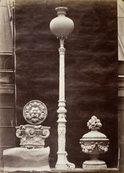 Innendetails und Kandelaber, Théâtre du Vaudeville, Paris