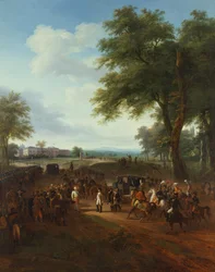 Napoleon wird von Friedrich Herzog von Württemberg empfangen, 2. Oktober