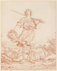 David als Sieger über den Riesen Goliath