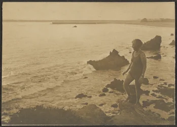 Frau am Strand