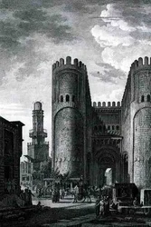 Bab El-Futuh (Tor der Siege), graviert von Pierre Nicolas Ransonette, aus Band III von 