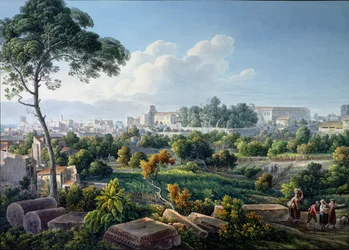 Blick auf den Esquilin-Hügel, Rom, ca. 1800