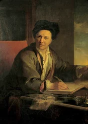Porträt von Bernard Le Bouyer (Le Bovier) de Fontenelle (1657-1757), französischer Schriftsteller Gemälde von Louis Galloche (1670-1761) 1723