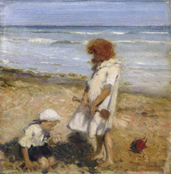 Spielen am Strand