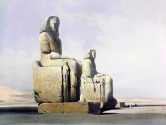 Detail der Kolosse von Memnon, Theben, Ägypten (Detail)