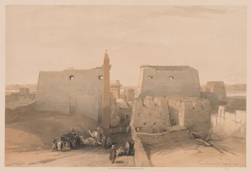 Ägypten und Nubien: Band II - Nr. 38, Große Eingänge zum Tempel von Luxor, 1838