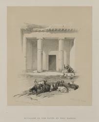 Ägypten und Nubien, Band I: Eingang zu den Höhlen von Beni-Hasan, 1847