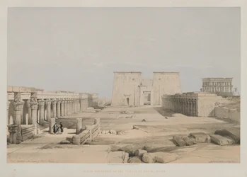 Ägypten und Nubien, Band I: Großer Zugang zum Tempel von Philae, Nubien, 1847