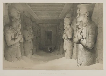 Ägypten und Nubien, Band I: Innenraum des Tempels von Abu Simbel, 1846