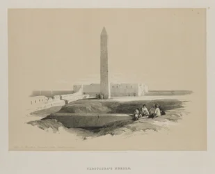 Ägypten und Nubien, Band I: Obelisk in Alexandria, allgemein als Kleopatras Nadel bekannt, 1846