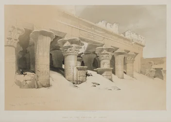 Ägypten und Nubien Band I: Portikus des Tempels Edfou, Oberägypten, 1846