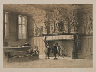 Skizzen in Belgien und Deutschland, Band I: Halle der Justiz der Magistrate du Franc, Brügge, 1840