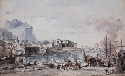 Ein Blick auf den Hafen von Palermo, 1777