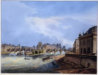 Ansicht der Pont Neuf - in „Paris en 1837“