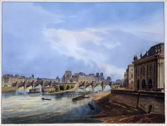 Blick auf die Pont Neuf - in „Paris en 1837“ von Arnout
