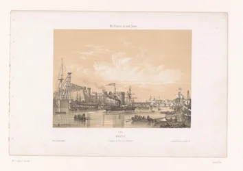 Blick auf den Hafen und das Schloss von Brest