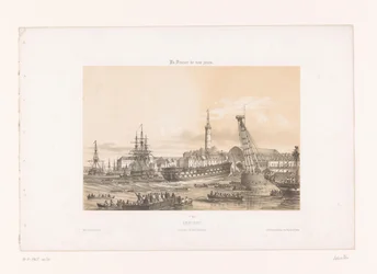 Blick auf das Arsenal am Hafen von Lorient