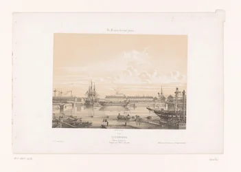Blick auf das Bassin Napoléon III am Hafen von Cherbourg (Hedendaags Frankreich)