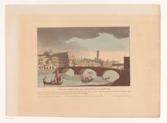 Ansicht der Ponte Santa Trinita in Florenz