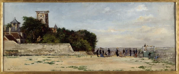 Der Gipfel des Butte Montmartre, mit dem Turm Solférino, um 1870