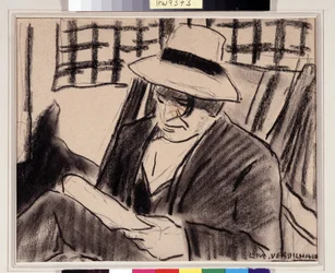 Selbstporträt mit Hut (Louis Mathieu Verdilhan)