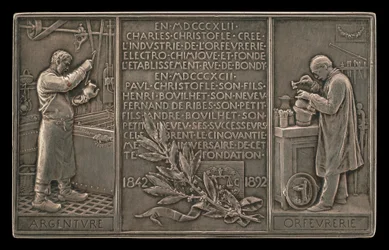 Fünfzigjähriges Jubiläum der Firma Christofle [Rückseite]