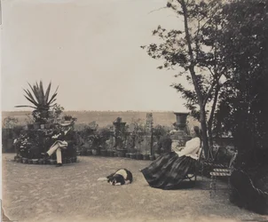 Unbetitelt Mann und Frau entspannen sich, ca. 1854