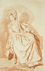 Studie einer sitzenden Dame
