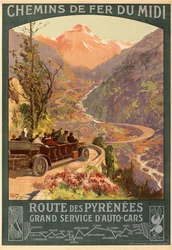 Chemin de fer du Midi. Route des Pyrenäen