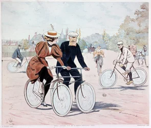Tandem - Zeichnung von L. Vallet