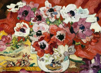 Vase mit Anemonen