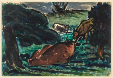 Liegende Kühe, ca. 1920er