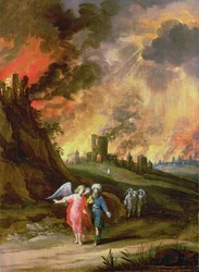 Lot und seine Töchter verlassen Sodom