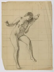 Ohne Titel (nackte weibliche Figur)