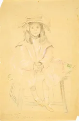 Ohne Titel (Sitzendes junges Mädchen)