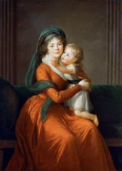 Porträt von Prinzessin Alexandra Golitsyna mit ihrem Sohn Pyotr, 1794