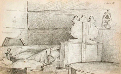 Schlafzimmer (Vorderseite), Satan (Rückseite)