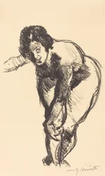 Gebeugter Akt, 1916