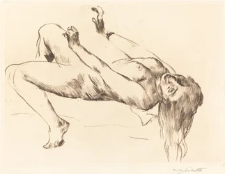 Liegender weiblicher Akt. Studie zu Joseph und Potiphar, 1915
