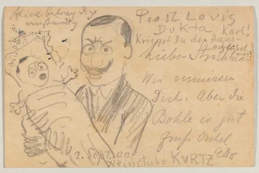 Lovis Corinth an Carl Strathmann: Postkarte