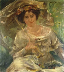 Frau im Sonnenschein