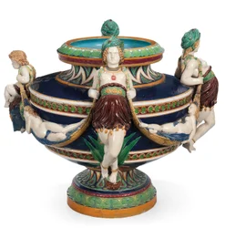 Große Minton-Majolika-Jardiniere, ca. 1870 (Keramik)