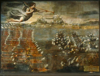 Szene der Schlacht von Lepanto
