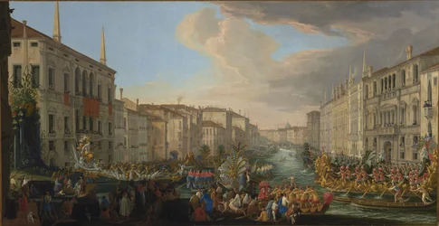 Regatta auf dem Canal Grande zu Ehren von Friedrich IV., König von Dänemark