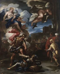 Aeneas besiegt Turnus, 1688