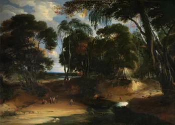 Landschaft mit Wald