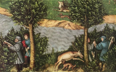 Eine Hirschjagd mit dem Kurfürsten Friedrich dem Weisen (Detail)