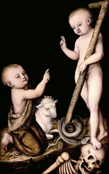 Christus und Johannes der Täufer als Kinder, um 1535