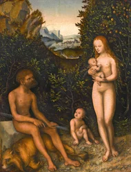 Die Faunfamilie mit erschlagenem Löwen